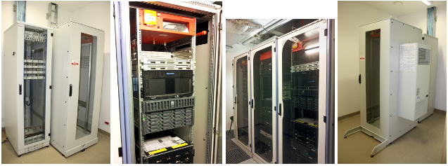 Galeria szaf klimatyzowanych teleinformatycznych z urządzeniami gaśniczymi