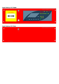 The figure illustrates the front panel of AGC Master® and AGC Slave® Extinguishing Apparatus.