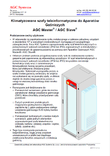 Klimatyzowane szafy teleinformatyczne do Aparatów Gaśniczych AGC Master® / AGC Slave®